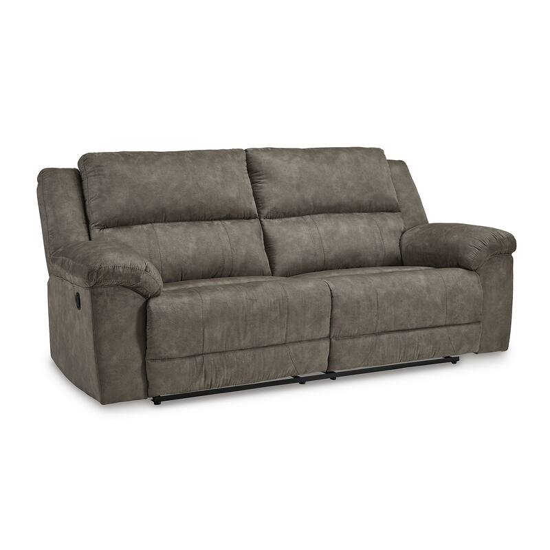 Signature Design by Ashley Laresview Gray Reclining Sofa - 92" W x 42" D x 43" H