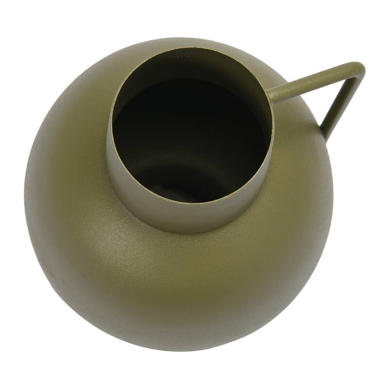 Textured Metal Vase with Handle