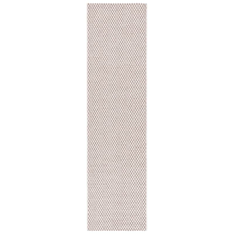 SAFAVIEH Sisal All-Weather Zhanat Transitional Indoor/Outdoor Rug - 2'2" x 8' Runner - Natural/Ivory