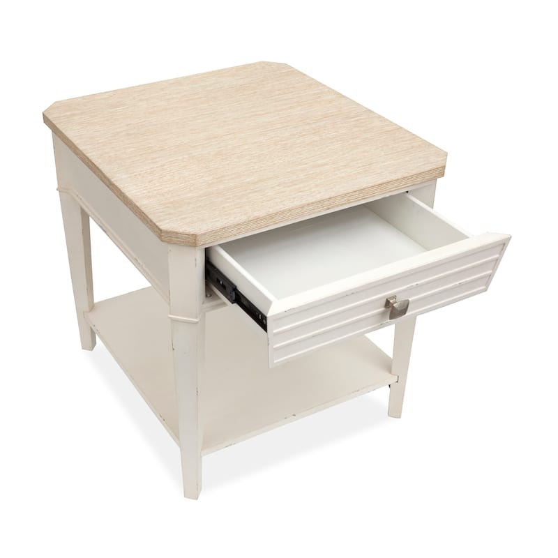 Salt Life Home Echo Isles Sea Pearl And Driftwood Rectangular End Table - 24''W x 26''D x 25''H