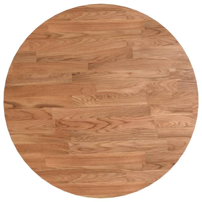 vidaXL Table Top Brown Solid Oak Wood 15.7in x 0.6in Table Top