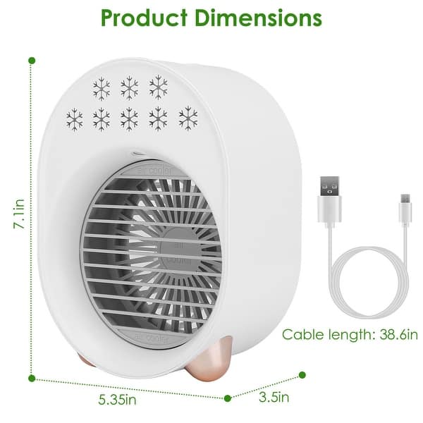 4 in 1 Portable Mini Desktop Humidifier Fan - Bed Bath & Beyond - 40607495