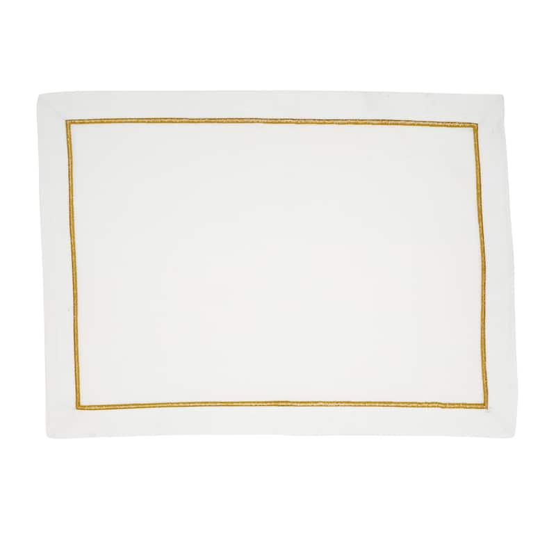 Embroidered Line Design Placemat (Set of 4) - 14"x20"