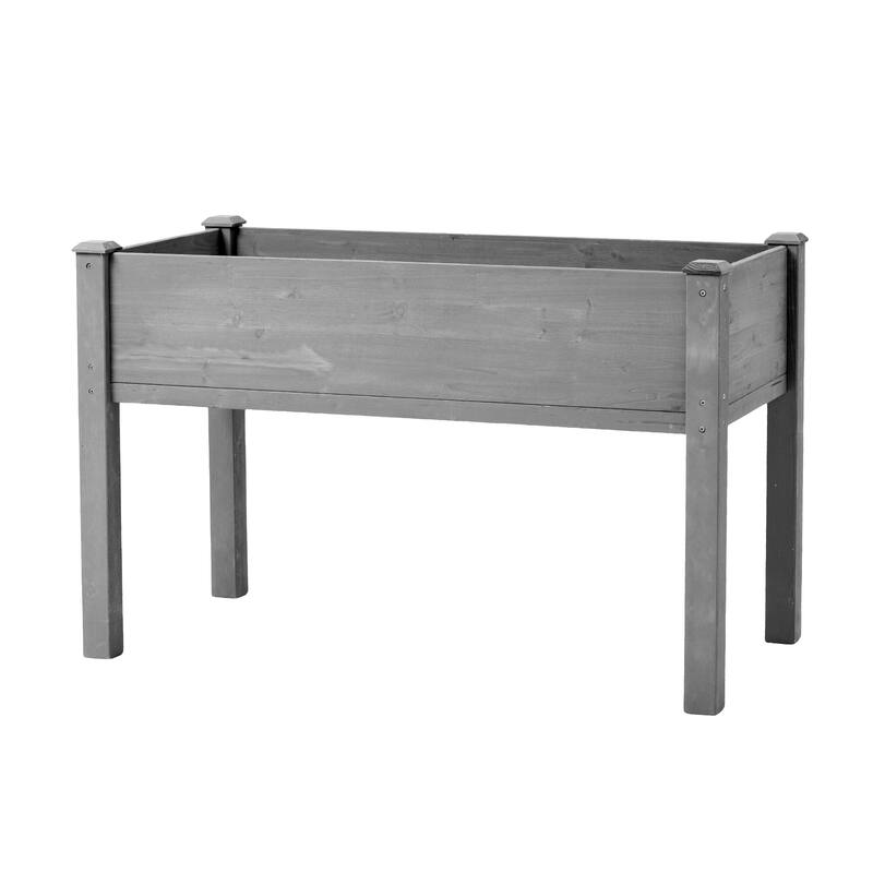 Natural Elevated Planter Box for Outdoor Use with Eco-Friendly Finish