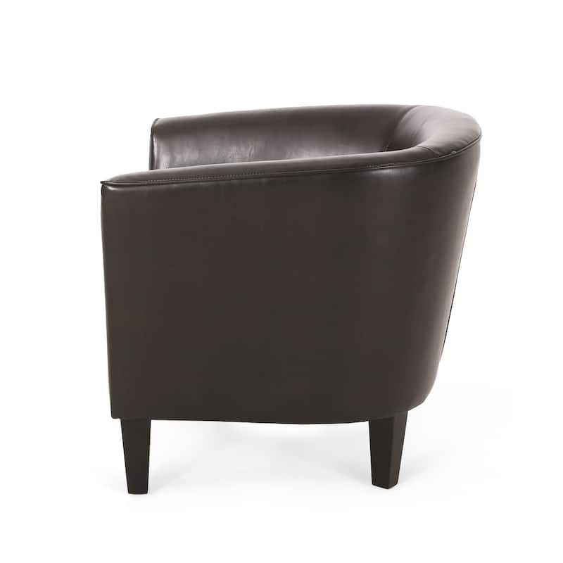 Aiden Bonded Leather Club Chair by Christopher Knight Home