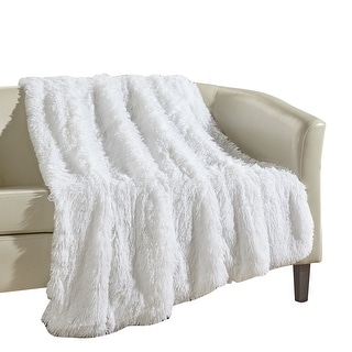 Chic Home Juneau Faux Fur White Throw Blanket