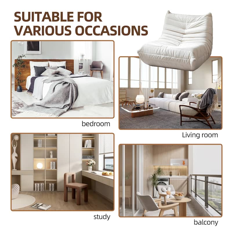 Big Bean Bag Chair Lounger Chair Stable Bean Bag Sofa for Home