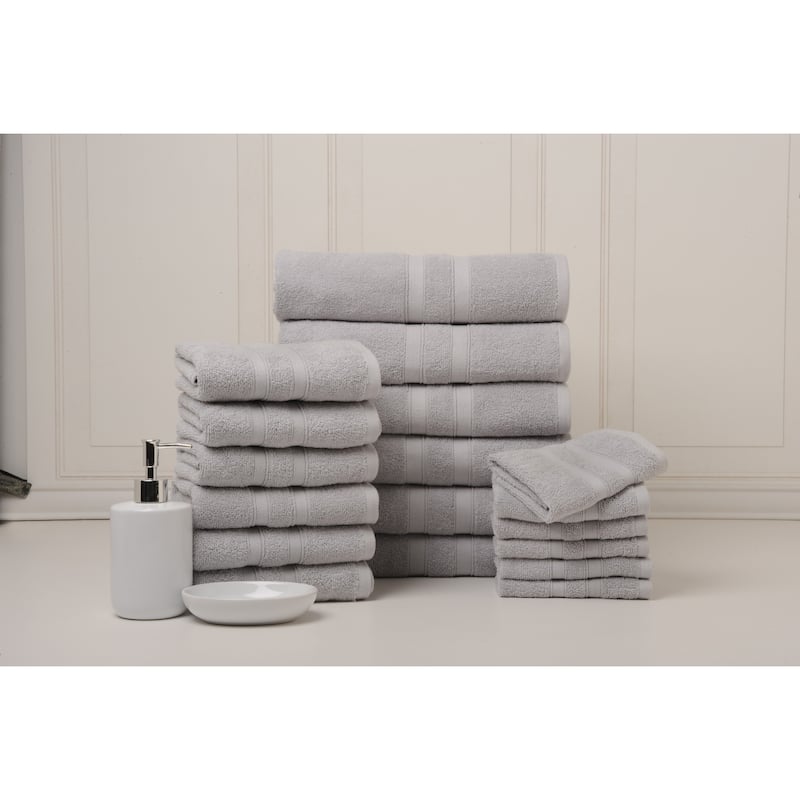Bibb Home 18 Piece Egyptian Cotton Towel Set