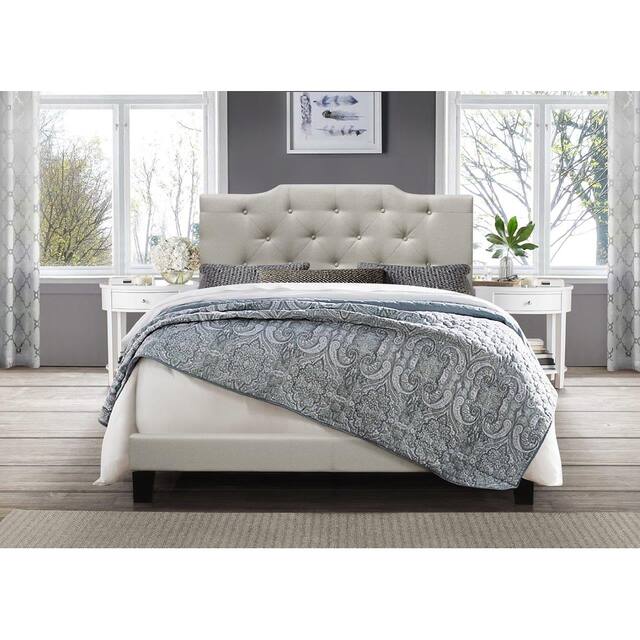 Copper Grove Kazanlak Tufted Upholstered Panel Bed - Queen - Warm Grey