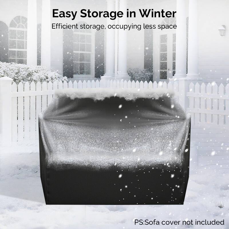 6-Piece All-Weather Wicker Conversation Sofa Set with Nesting Storage & Tea Table for Garden