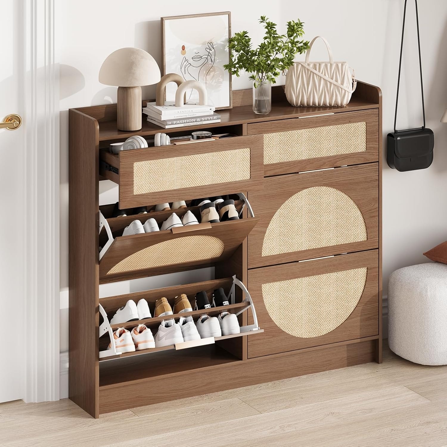 Wood Dresser with Deep Storage