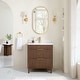 preview thumbnail 22 of 113, Mumbai Bath Vanity without Mirror 30" - Dark Brown Oak - Stone Top