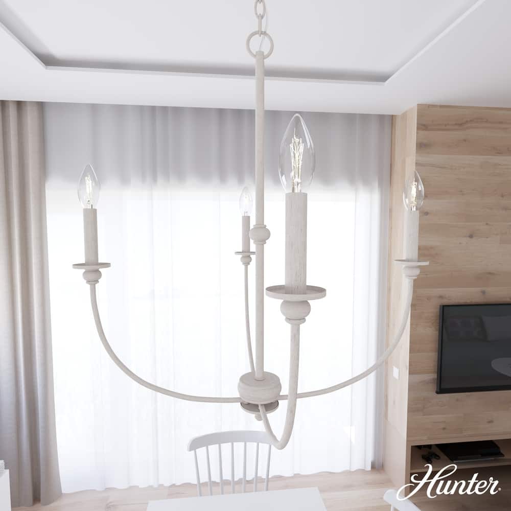 Hunter Southcrest Chandelier - Entry, Dining Table, Kitchen Island - Farmhouse, Transitional, Candle