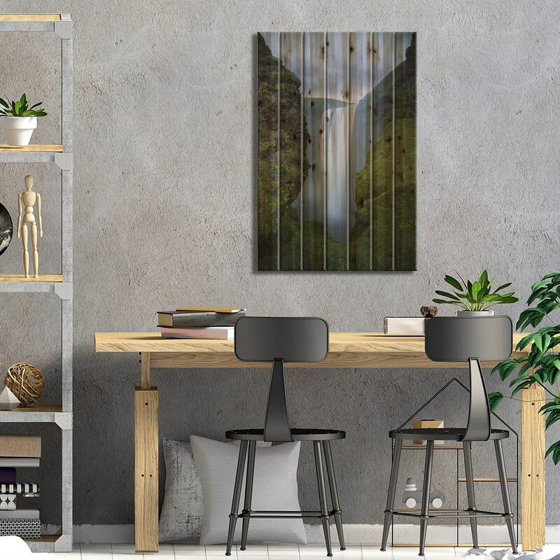 Skoga Print On Wood by Sebastien Del Grosso - Multi-Color