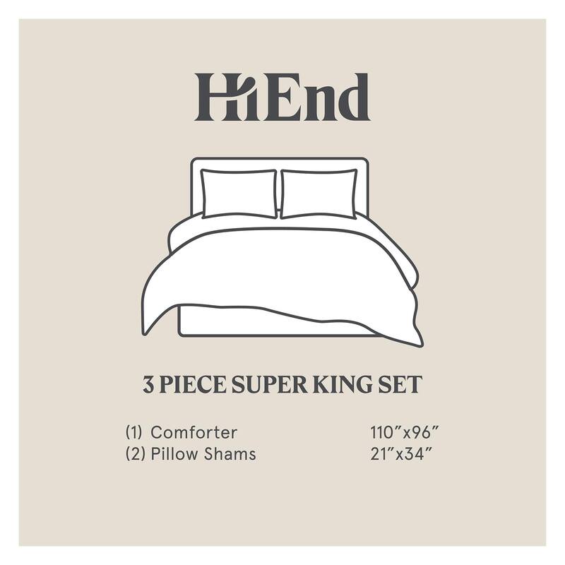 Indigo Hill by HiEnd Accents Estelle Velvet Solid Fluffy Bedding 3 Piece Comforter with Pillow Shams