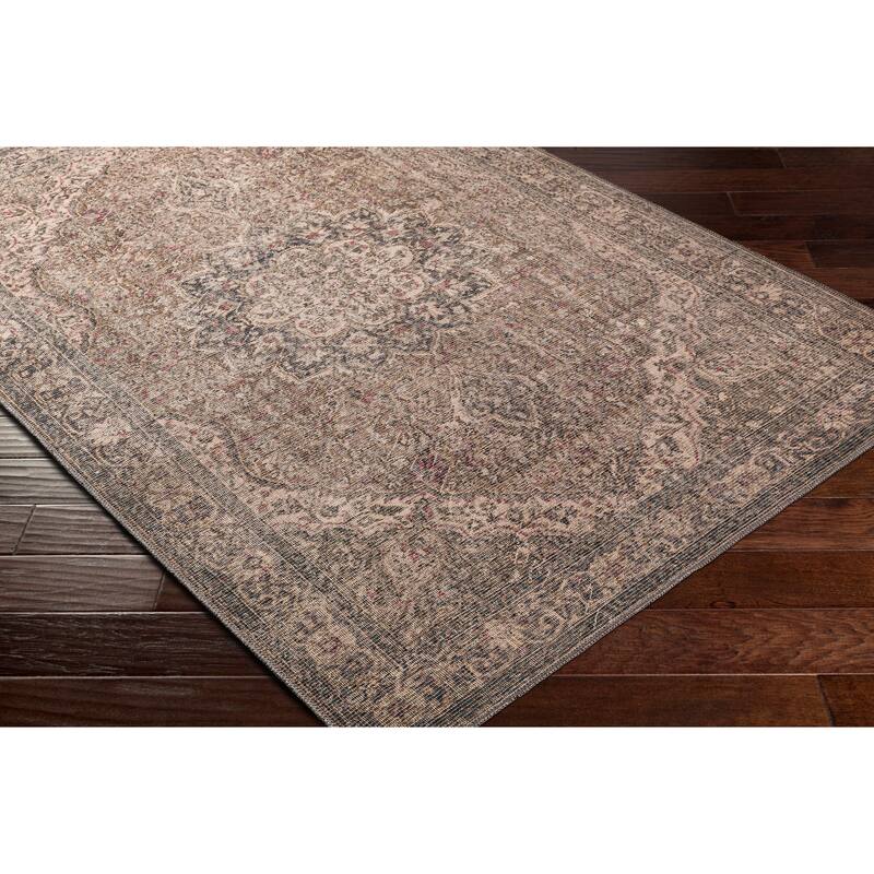 Livabliss Duquette Persian Medallion Printed Machine Washable Area Rug