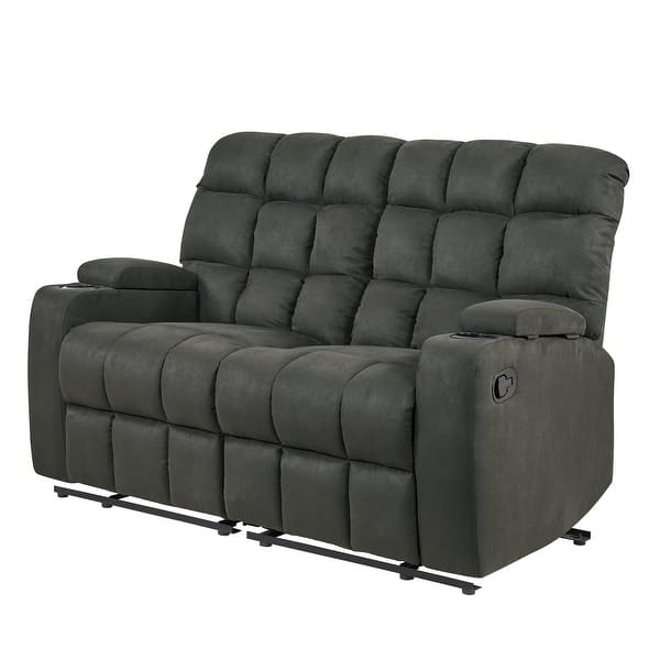 Copper Grove Bielefeld Grey 2 Seat Reclining Storage Loveseat 2 Seat 2 Seat Overstock 23122773