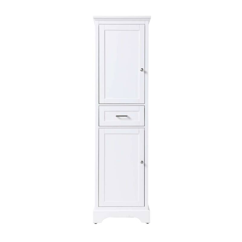 Peregrine Bath Storage Cabinet (16-28 In.) - White - 20"