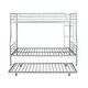 preview thumbnail 4 of 30, [Save Space or Split Into 2 Beds] Full XL Over Queen Metal Bunk Bed with Trundle