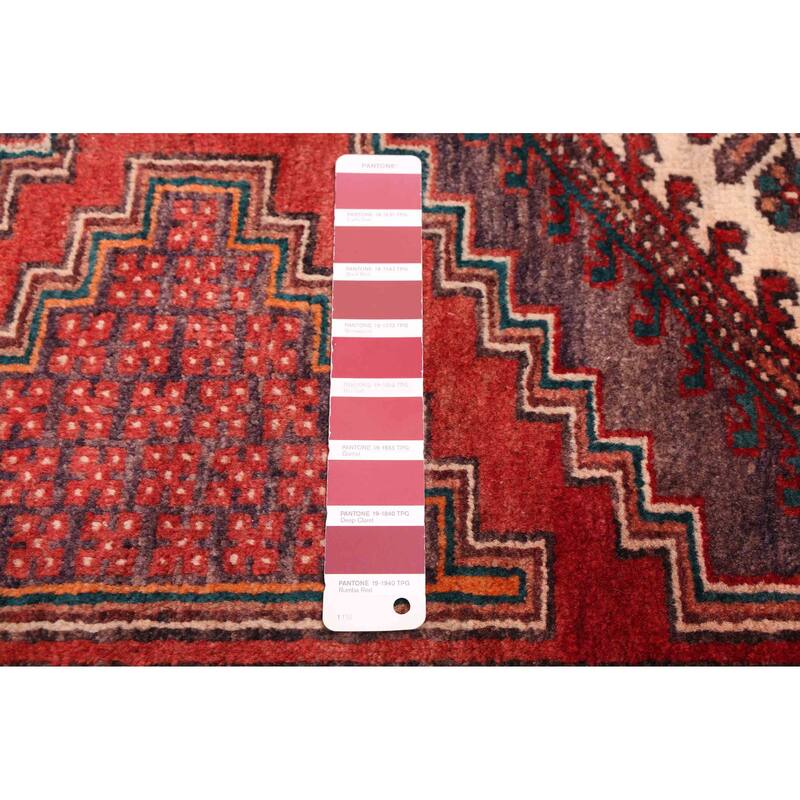 ECARPETGALLERY Hand-knotted Konya Anatolian Red Wool Rug - 3'7 x 11'6