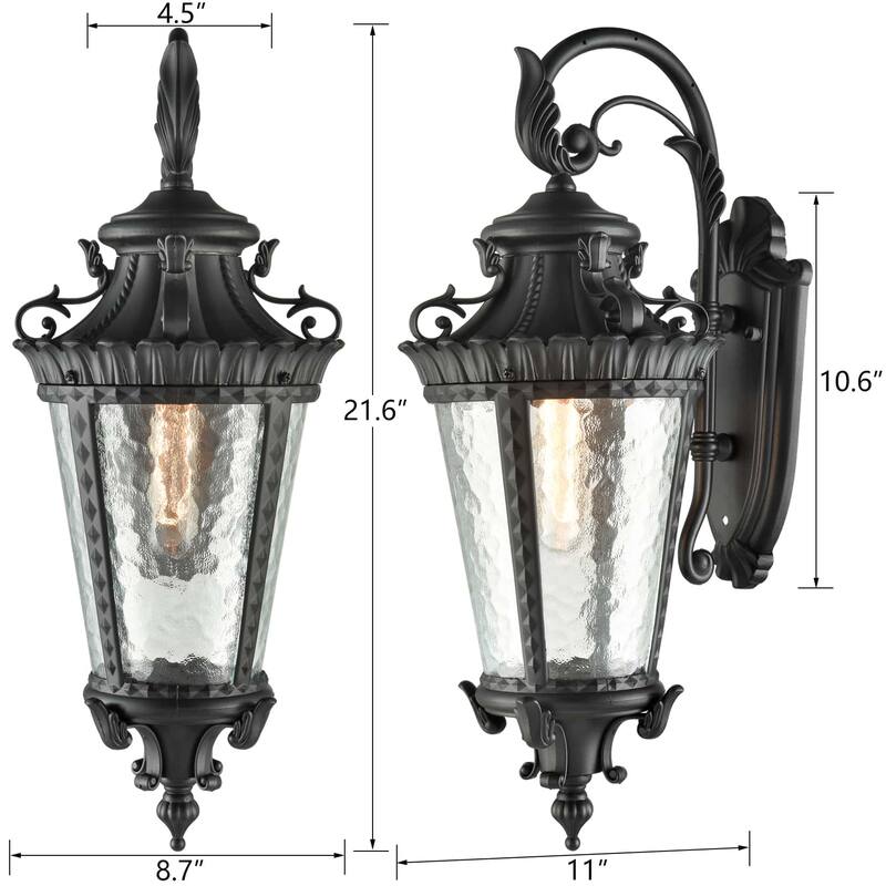 Piomonte Outdoor Wall Lantern Sconce Waterproof Porch Light Fixture 1-Light