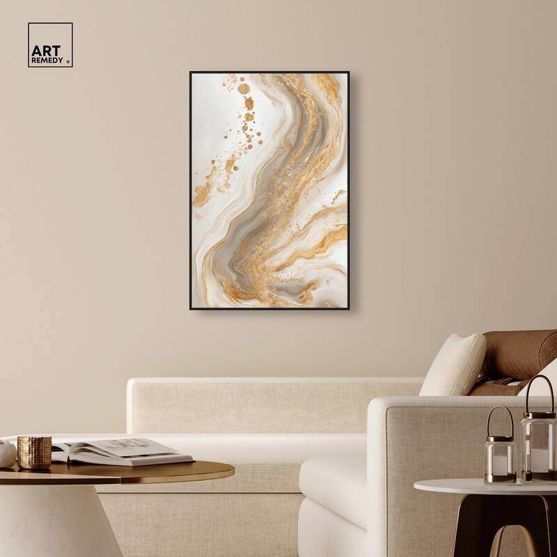 Gold Vein Canvas by Art Remedy