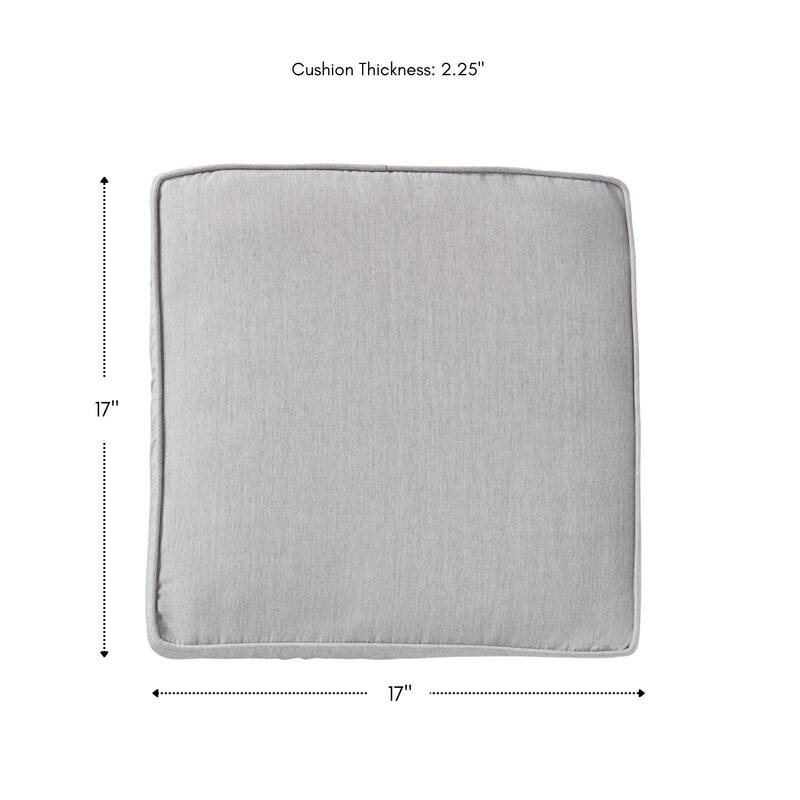 Sunbrella Indoor/ Outdoor 17-inch Square Corded Chair Pad (Set of 2)