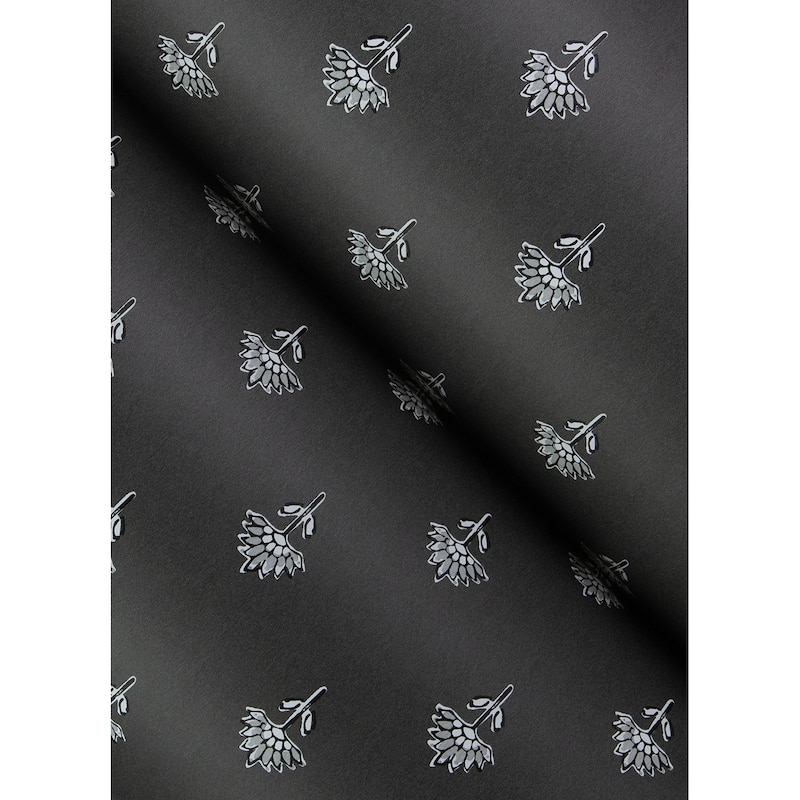 Chesapeake Surdiva Black Floral Fan Wallpaper