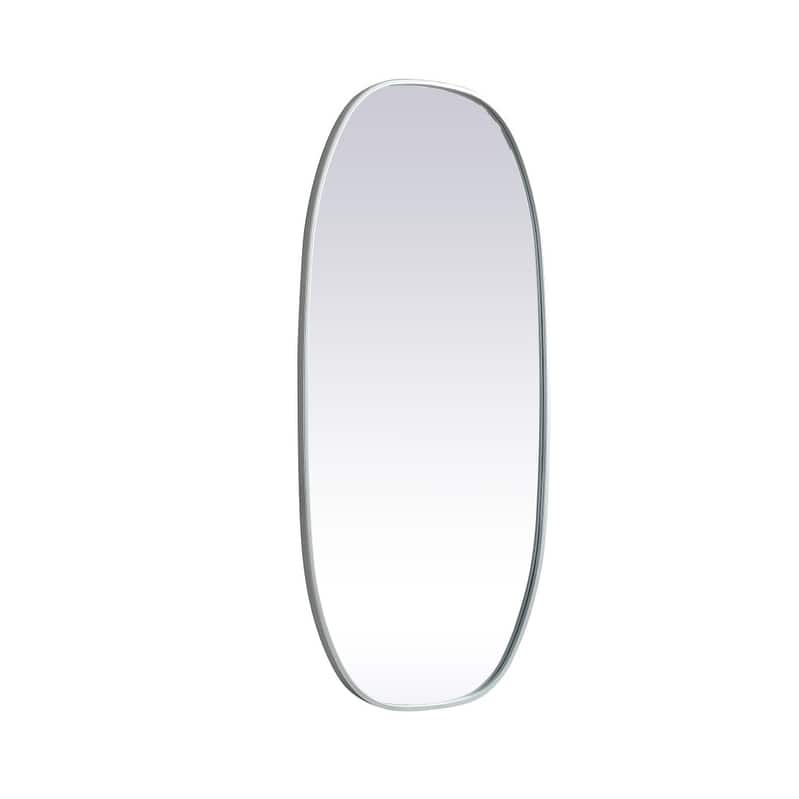 Indigo Home Metal Frame Oval Mirror 24x48 Inch