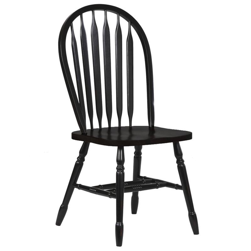 Extendable Dining Set 34-48" Rectangular Table with 4 Arrowback Chairs