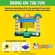 preview thumbnail 3 of 3, Pogo Bounce House Crossover Kids Inflatable Bounce House with Blower, Tropical Jungle Smiley Face Non Printed