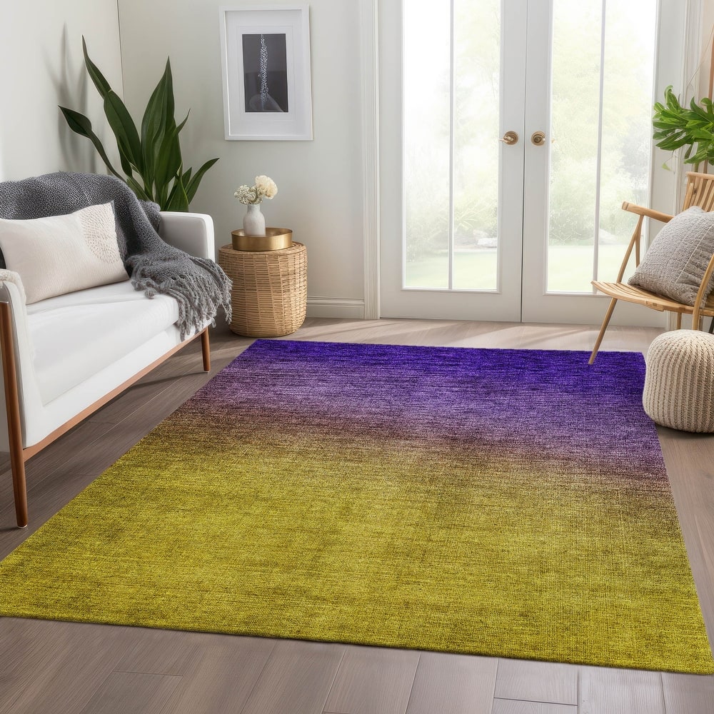 Machine Washable Indoor/ Outdoor Chantille Modern Ombre Rug