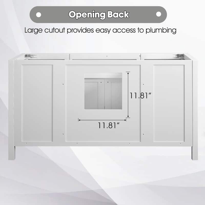 Nephelily 48" 60" 72" Bathoom Vanity Base Only, Easy-to-Install