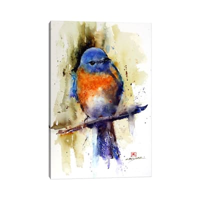 iCanvas "Bird on the Sprig" by Dean Crouser Canvas Print