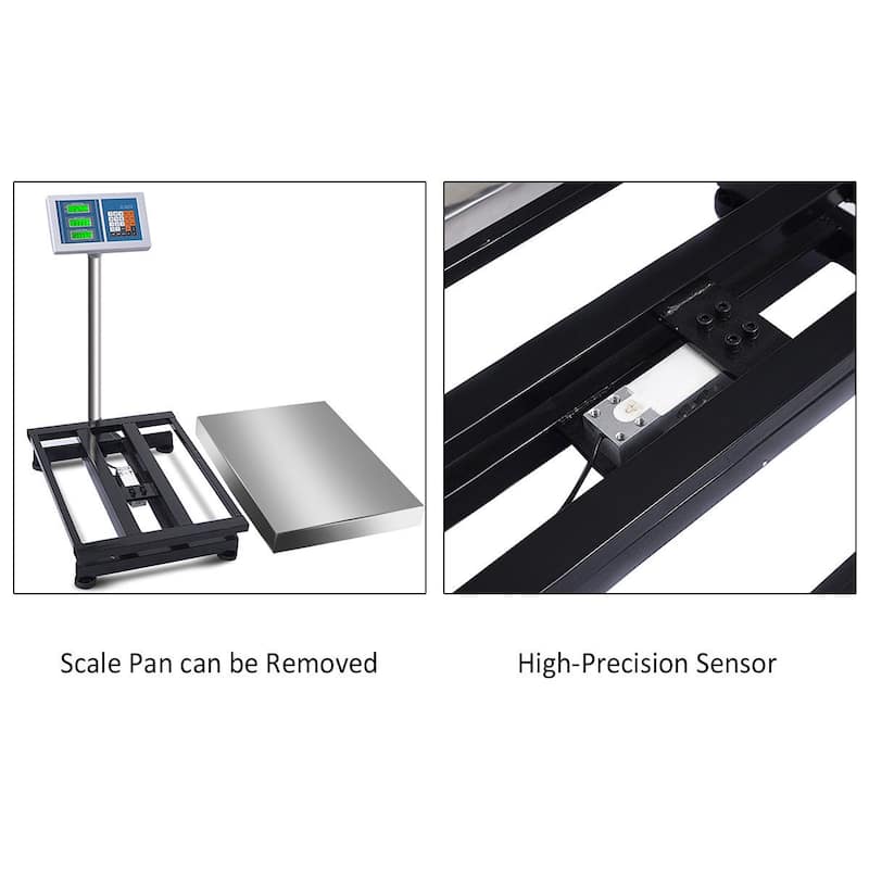 Costway 660lbs Weight Computing Digital Floor Platform Scale Postal - 15.7''x 19.7'' x 30.3''
