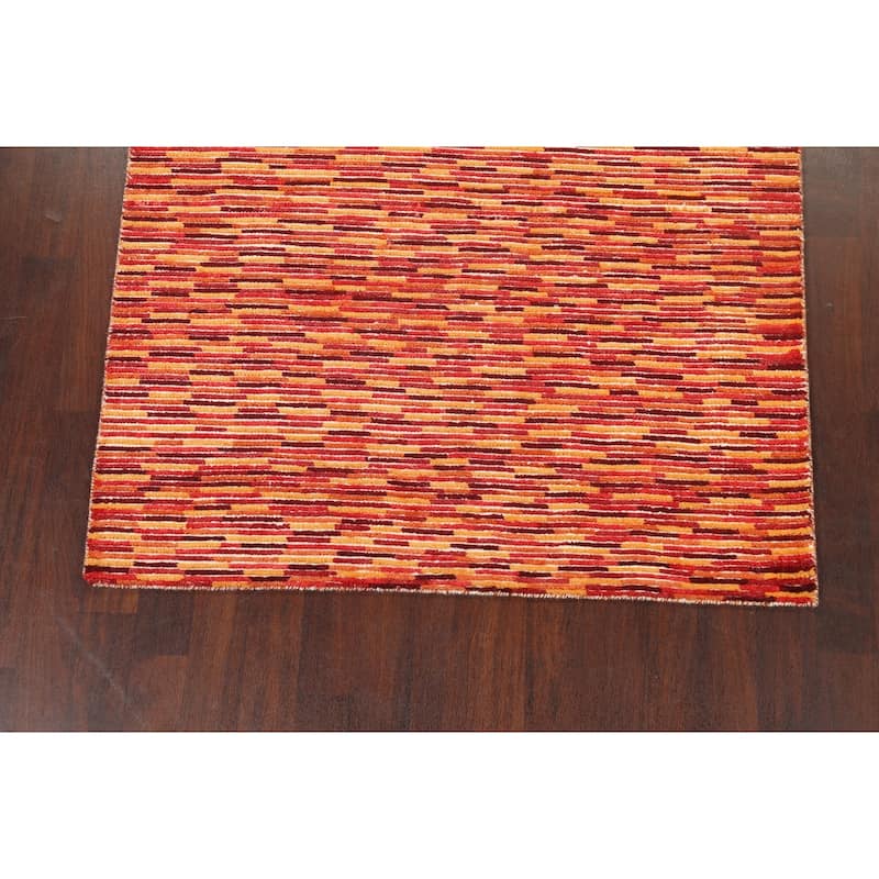 Modern Moroccan Oriental Wool Area Rug Handmade Bedroom Carpet - 5'5" x 7'7"