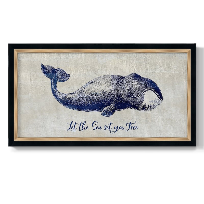 Let The Sea Set You Free Premium Framed Canvas- Ready to Hang
