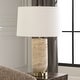 preview thumbnail 3 of 5, Uttermost Aubrey Travertine Table Lamp - 24.5" H X 16" W X 16" D