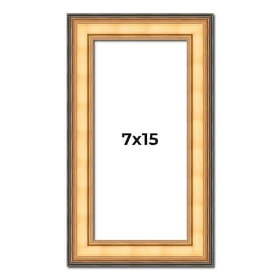 7x15 Frame Gold Plein Aire Solid Wood Picture Frame Width 2 Inches |
