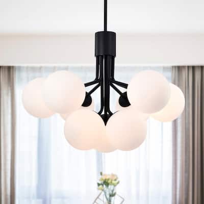 Clarisse 24 Inch Chrome Polished Finish Ceiling Lighted Chandelier Modern-Contemporary Style 9-Light - N/A