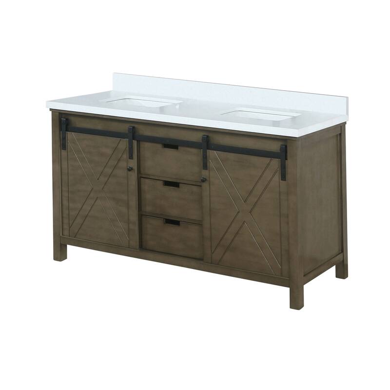 Marsyas Bath Vanity and White Quartz Countertop