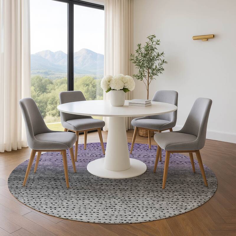 Premium Washable Super Soft Ombre Modern Mayfield Rug - Purple - 8' x 8'