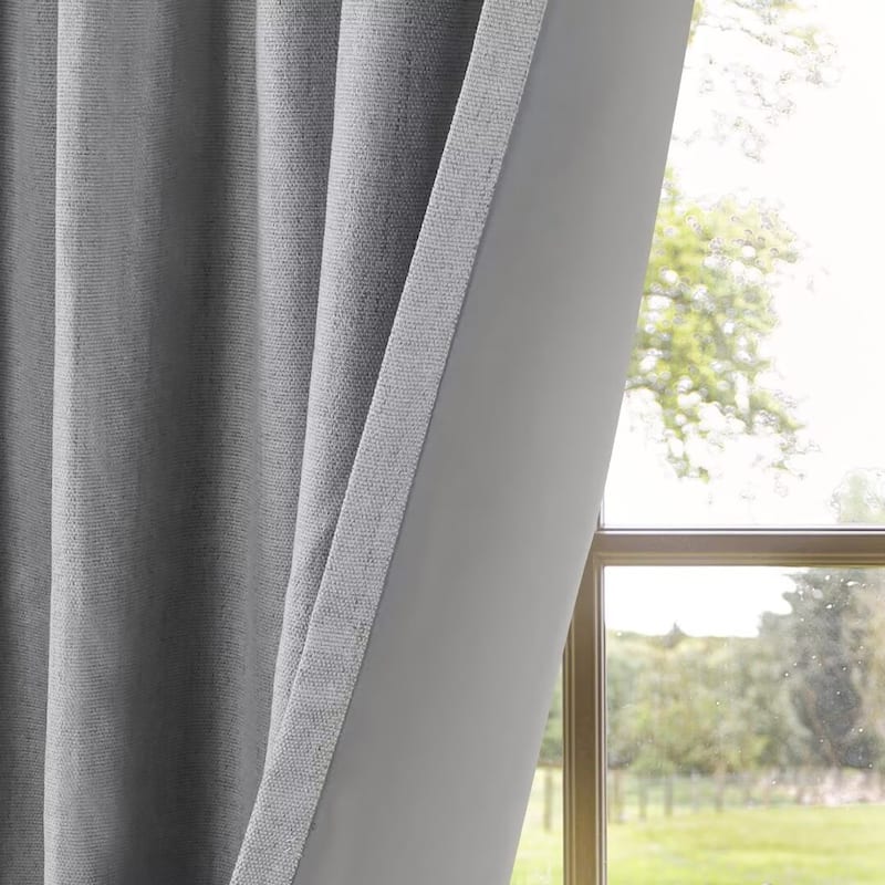 Chenille Blackout Back Tab Curtain Pair(2 panels)