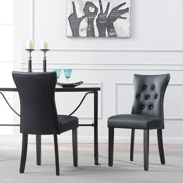 Shop Belleze Dining Faux Leather Tufted Accent Living Room