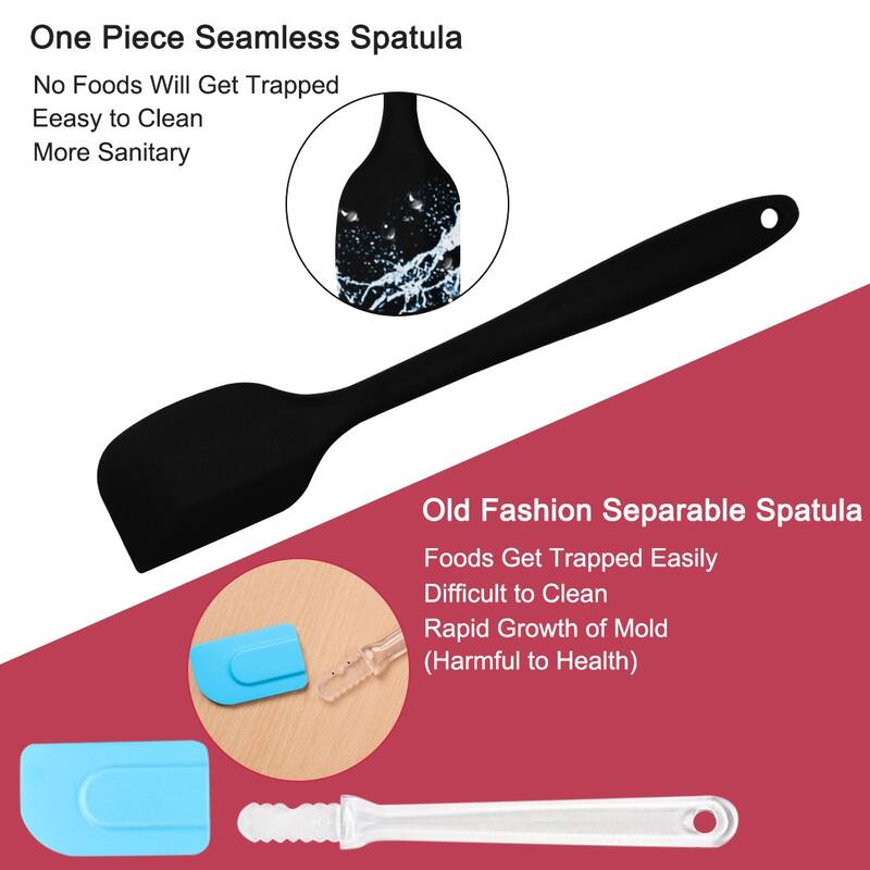 4 Pcs Silicone Spatula Set Heat Resistant Non Stick for Cooking