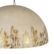 preview thumbnail 8 of 12, European Artisanal Antique Gold Patina Iron Oversized Dome Pendant