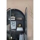 preview thumbnail 2 of 17, Arched Metal Cabinet with Glass Shelves