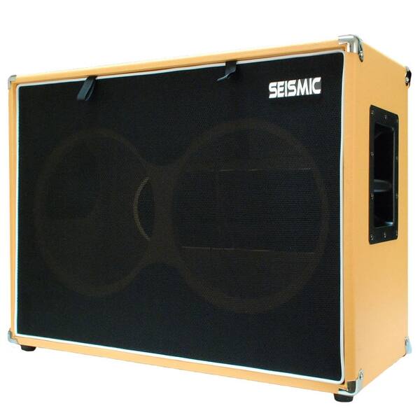 Shop Seismic Audio Empty Orange Tolex 2x12 Guitar Speaker Cab