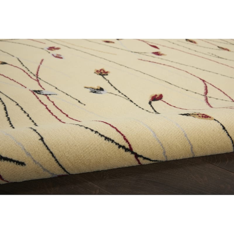 Lipem Power Loomed Floral Traditional Area Rug By HomeRoots - 118' X '94' X '0.5