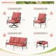 MAISON ARTS 6/7-Piece Patio Conversation Sets, Sofa Set with 2/4 x Single Chairs, 1 x 3-seater Sofa and Coffee Table/Ottomans